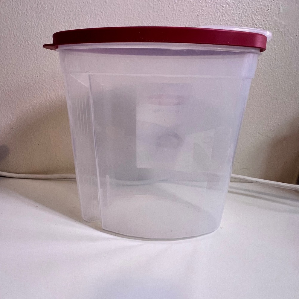Rubbermaid 1.5 Gallon Cereal Keeper Clear Red Lid 5.68L BPA Free Storage 1923817 - Picture 4 of 7